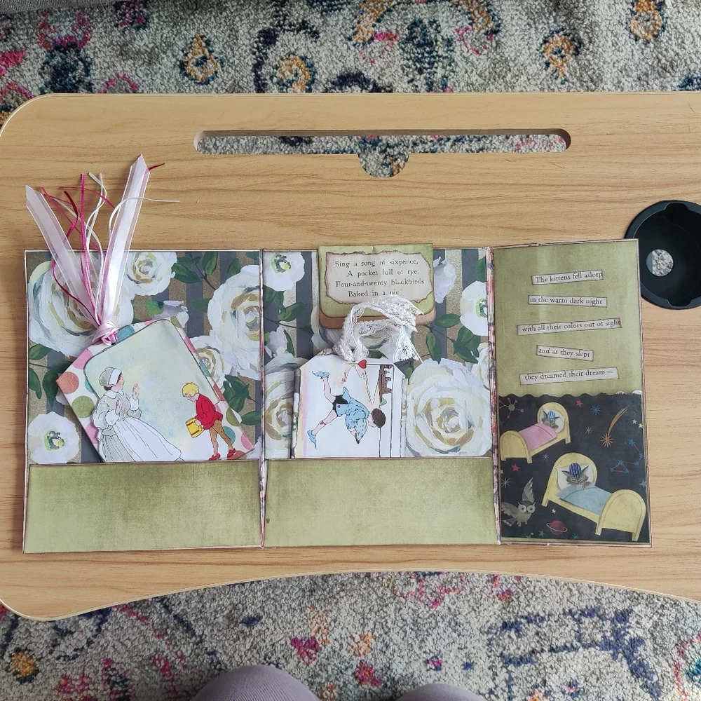 ​Vintage Storybook Junk Journal Folio  - Handmade Ephemera Kit